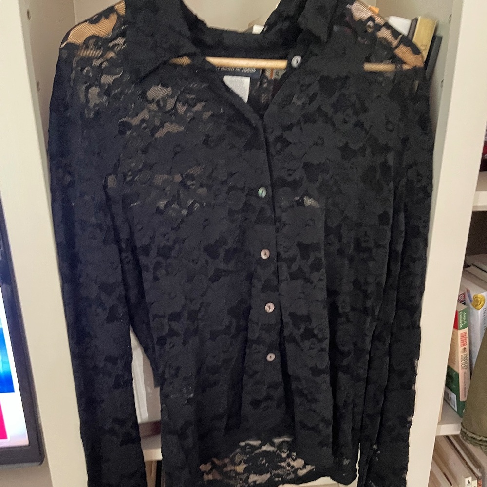 Black Lace Blouse